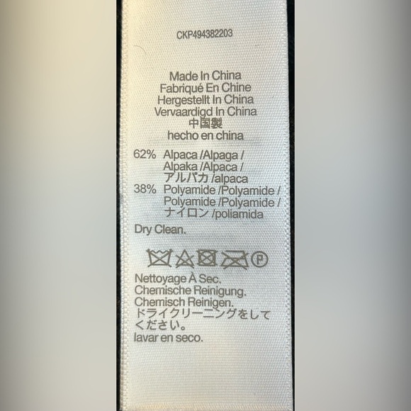 NWT Madewell OVERSIZED Black Ribbed Alpaca-Blend, Soft Crewneck Sweater, XXS - Picture 14 of 15